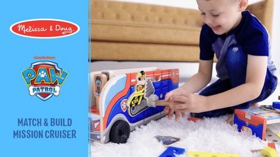 Melissa & Doug PAW Patrol – Caddie De Sauvetage Marcus En Bois, 14 Pièces, Jeu D'imitation, Dès 3 Ans – Cadeau Parfait