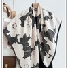 Anna-Kaci Women's Square Floral Print Satin Scarf with Bold Leaf Pattern and Smooth Finish - 4 of 4