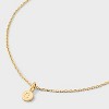 14K Gold Plated Round Initial Pendant Necklace - A New Day™ - 4 of 4