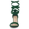 Allegra K Women's Open Toe Lace Up Ankle Strap Chunky Heel Sandals - 2 of 4