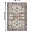 Fulvari Area Rugs Machine Washable Runner Rugs for Living Room Bedroom, Non Slip Indoor Boho Vintage Print Lightweight Pile Carpet - 2 of 4