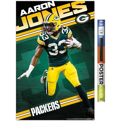 Trends International Nfl Green Bay Packers - Aaron Jones 21 Unframed Wall  Poster Print Black Clip Bundle 22.375 X 34 : Target