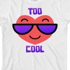 Valentine's Day Too Cool Heart Crew Neck Short Sleeve Youth White T-shirt - image 2 of 3