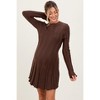 Pinkblush Brown Wide Rib Maternity Mini Sweater Dress - 2 of 3
