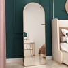 FURNIinspire Full Length Mirrors Contemporary Metal Frame Arched Standing Mirror for Fashionable Modern Bedrooms, Transparent, 31"*0.4"*71" - 4 of 4