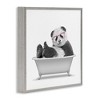Stupell Industries Quirky Panda Bathtub Pink Glasses Minimal Design Black Framed Giclee Art - 3 of 4