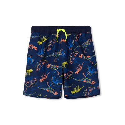 Lands' End Kids Slim Printed Volley Swim Trunks