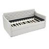 Lycvki Upholstered Tufted Sofa Bed with Twin Size Trundle, No Mattress - 4 of 4