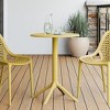 WestinTrends Playa 23.5" Outdoor Polypropylene Resin Round Patio Bistro Dining Table for 2 - 2 of 4