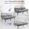 Convertible UNISOAR Foldable Modern Sofa Bed, Futon Lazy Sofa Bed, Lounge Chair Indoor,Light Gray/Blue/Black/Cream/Green/Brown - 2 of 4