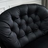 Velvet Swivel Leisure Lounge Chair with Ottoman, Tufted Design, Thickened Foam Cushion and Sturdy Metal Base - 4 of 4