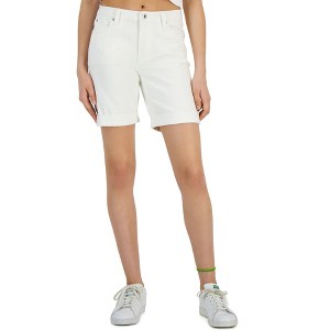 Celebrity Pink Womens Rolled-Cuff High Rise Casual Bermuda Shorts - 1 of 1