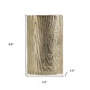 HomeRoots 10" Gold Aluminum Oval Faux Wood Table Vase - 3 of 4
