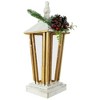 Northlight 18" LED Lighted Natural and White Storm Lantern Christmas Decoration - 4 of 4