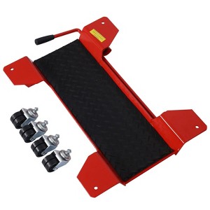 NAYSAYE Motorcycle Dolly Center Stand Mover for Garage and Workshop Storage, Red, 22"*16.7"*2.8" - 1 of 4