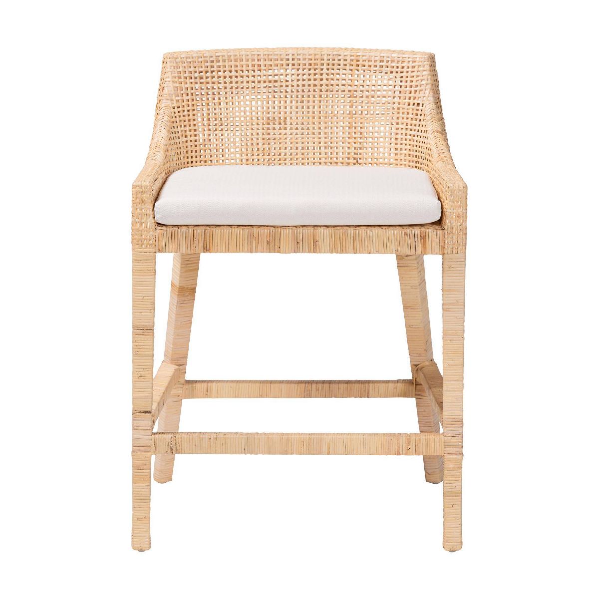 bali & pari Beata Natural Rattan Counter Stool Light Honey - thumbnail 2