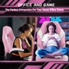 NicBex Office Chair with Adjustable Height Modern Rotatable PU Gaming Chair with 5 Casters and Reversible Armrests for Office, Study, Bedroom, Pink - 2 of 4