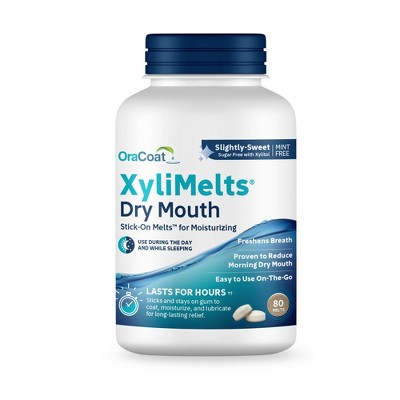 OraCoat XyliMelts for Dry Mouth Relief Slightly Sweet - 80ct