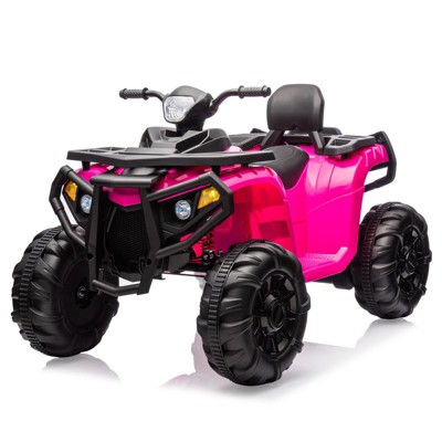 Ride On ATV for Kids, 4 Wheeler Electric Vehicle, 2 Seater Battery Powered Kids Ride On Toy Car, with Spring Suspension