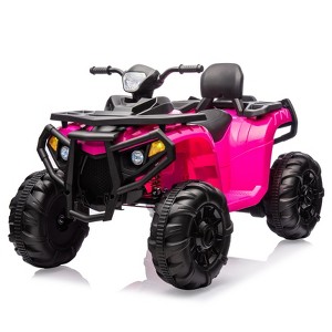 Ride On ATV for Kids, 4 Wheeler Electric Vehicle, 2 Seater Battery Powered Kids Ride On Toy Car, with Spring Suspension - 1 of 4