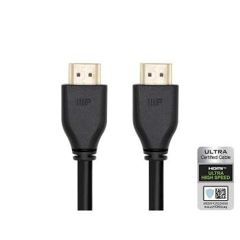 Monoprice 8K Certified Ultra High Speed HDMI Cable - 25 Feet - Black, 8K@60Hz 48Gbps CL2 In-Wall Rated 24AWG For Gaming Consoles PS5 Xbox X S