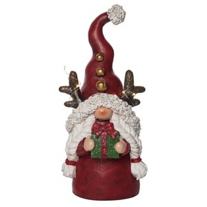 Transpac Resin 12.25 in. Multicolored Christmas Light Up Gnome - 1 of 2