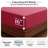 Microfiber Fitted Sheets Deep Pocket Up to 16-Inch , Ultra Soft , Easy Fit , Hypoallergenic Fitted Bed Sheets - Lux Decor Collection - 4 of 4
