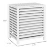 Munora 55L Bamboo Laundry Basket with Lid - 19.75"L x 14.25"W x 23.5"H White Hamper with Removable Liner Bag - 3 of 4