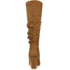 Allegra K Women's Winter Pointed Toe Chunky Heel Knee High Dress Boots - 3 of 4