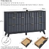 SinCiDo 54" Fluted 7 Drawer Chest of Drawers, Faux Marble Topped Modern Dresser with Curved Design, for Bedroom, Living Room, Hallway - 2 of 4