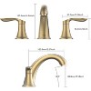 Coucheta 8" Widespread Bathroom Faucets - 3-Hole Design with Pop-Up Drain & cUPC Hoses in Multiple Finishes, Single & 2-Pack Options - 3 of 4