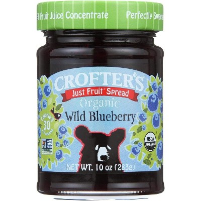 Crofters Organic Wild Blueberry Fruit Spread, 10 Ounce - 6 per case.