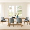 Upholstered Linen Dining Chairs with Solid Wood Legs, Modern Armless Fabric Chairs for Dining Room or Kitchen Table-Maison Boucle - 2 of 4
