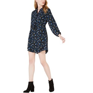 maison Jules Womens Split Neck Floral Fit & Flare Dress - 1 of 1