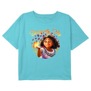 Girl's Encanto Mirabel Uniquely Me Butterfly Crop Top T-Shirt - 1 of 3