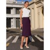 INSPIRE CHIC Women's High Waist Split Back Work Midi Pencil Skirt - 3 of 4