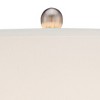 360 Lighting Reiner Modern Accent Table Lamp 23" High Brushed Nickel Blue Green Glass with Dimmer Off White Drum Shade for Bedroom Living Room House - 3 of 4