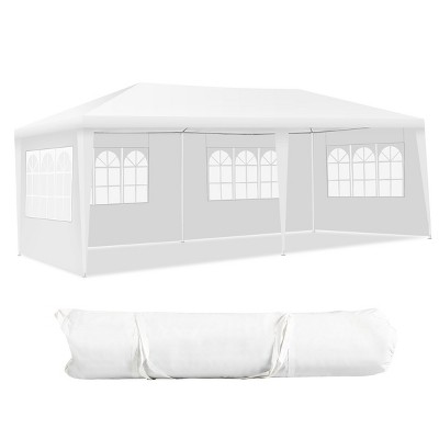 Costway 10'x20' Canopy Tent Heavy Duty Wedding Party Tent 4 Sidewalls W/Carry Bag