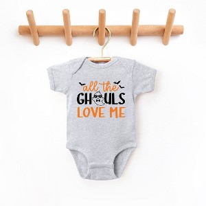 The Juniper Shop All The Ghouls Love Me Bats Baby Bodysuit - 1 of 3