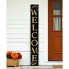 HomeRoots 72" Black And Gold Solid Wood Welcome  Porch Sign - 2 of 4