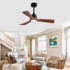 TOBILI Hot sales 42 Inch Modern Black Ceiling Fan With Light 3 Solid Wood Blades - 4 of 4