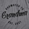 Womens Promoted To Grandma 2023 and 2022 T Shirt Funny New Baby Family Grandmother Tee - Crazy Dog Women's T Shirt - 2 of 4