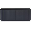 Homy Casa Modern Fluted 4 Door Sideboard Buffet Cabinet with Adjustable Shelves, Black - 4 of 4
