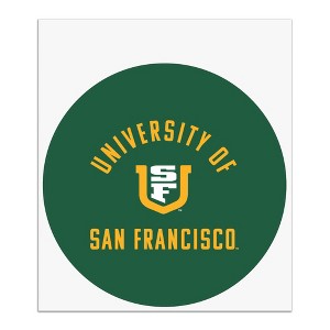 University of San Francisco Dons Logo Automotive Car Window Locker Circle Bumper Sticker - 1 of 4