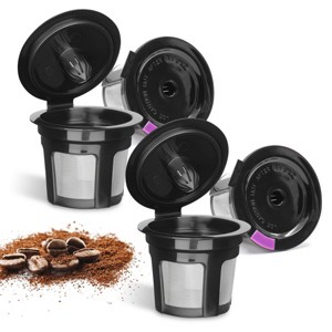 Waloo Reusable K-Cups - Compatible with Keurig Brewers - Universal Coffee Filters - Stainless Mesh Refillable Pods - Dishwasher Safe - 1 of 4