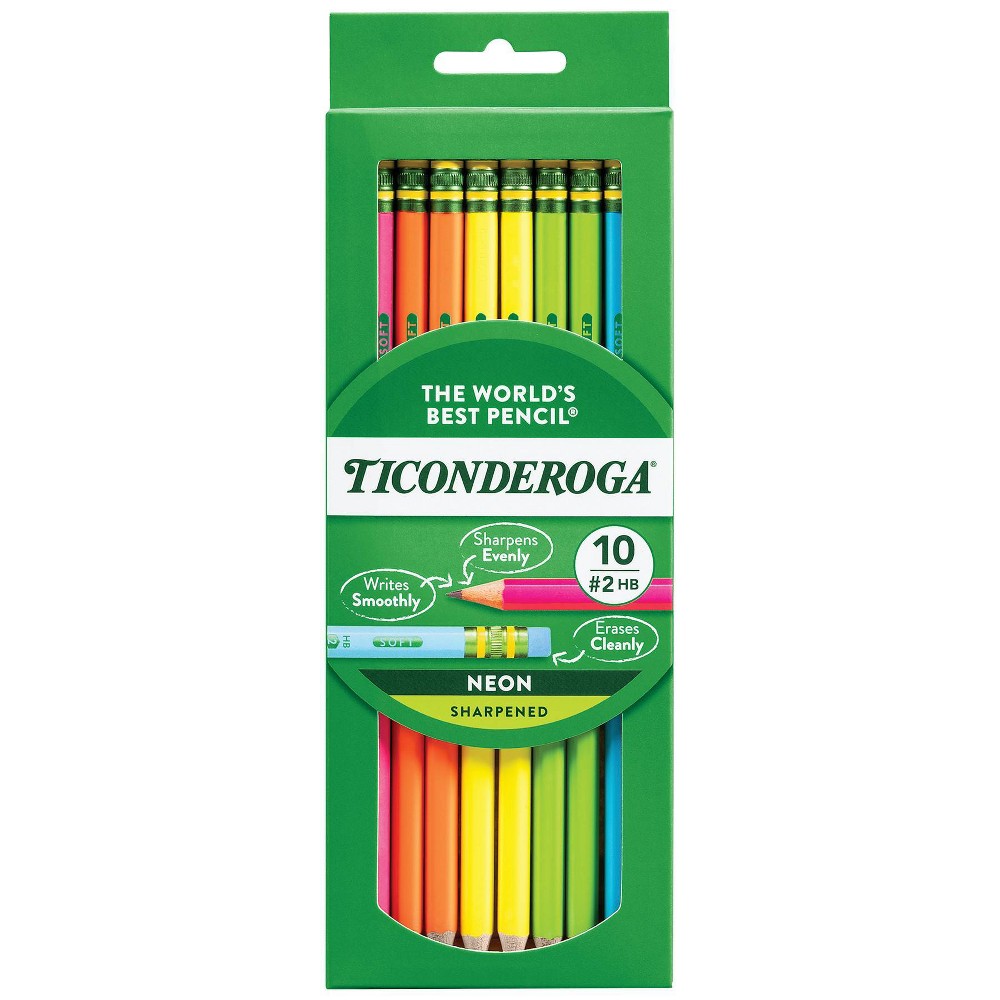 Ticonderoga 10ct Neon Pencil
