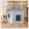 Dolonm Pet Cottage Self-Cleaning Drain Hole & Rain-Slope Roof | 2 Doors | Easy Setup, for Indoor/Outdoor - 2 of 4