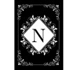 Briarwood Lane Double Sided House Flag 40x28 For Outdoor Black and White Monogram N House Flag - 3 of 4