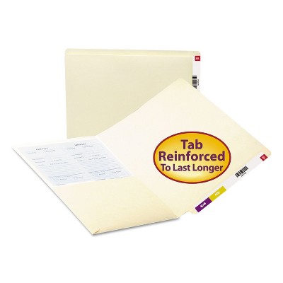Smead Folders Front Interior Pocket Straight End Tab Letter Manila 50/Box 24115