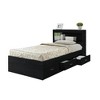 Vtec Trading Black 3-Drawer Twin-Size Kid'S Bed - 2 of 3
